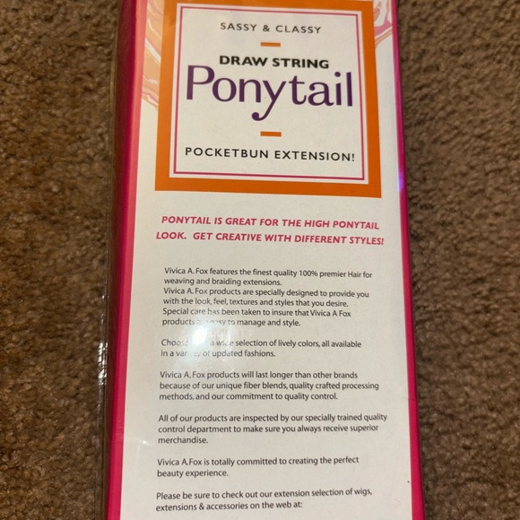 Vivica A Fox Draw String Ponytail Pocketbun Extension With Natural Yaki PB Alice - Picture 6 of 8